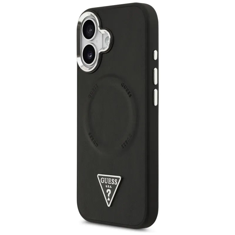 Guess Triangle Logo MagSafe – dėklas iPhone 17 (juodas)