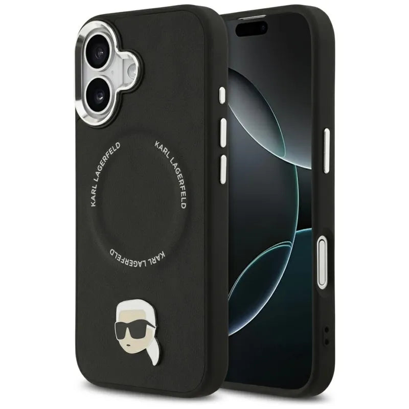 Karl Lagerfeld Karl Pin MagSafe – dėklas iPhone 17 (juodas)
