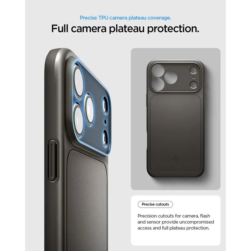Spigen Thin Fit Mag MagSafe – dėklas, skirtas iPhone 18 Pro Max / 17 Pro Max (Gunmetal)