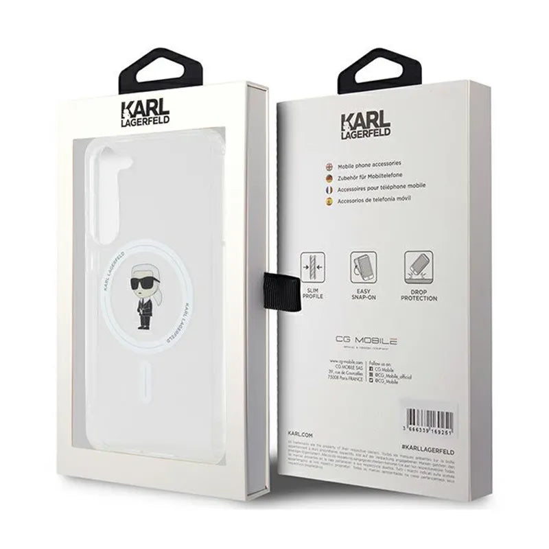 Karl Lagerfeld IML Ikonik MagSafe – dėklas Samsung Galaxy S23+ (skaidrus)