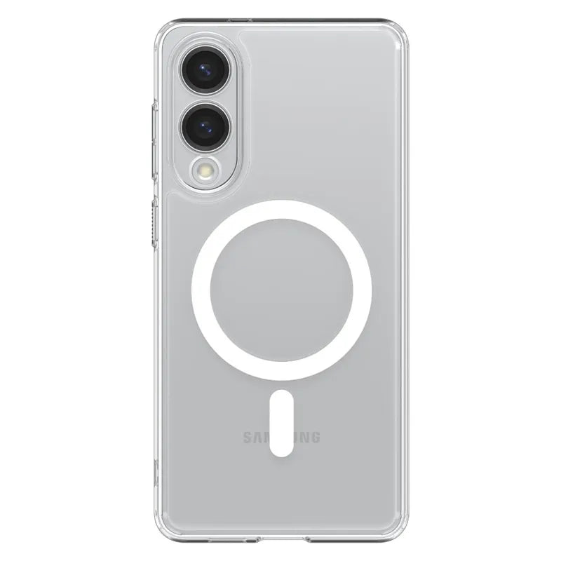 Spigen Ultra Hybrid Mag MagSafe – Dėklas skirtas Samsung Galaxy S25 Edge (Skaidrus / Baltas)