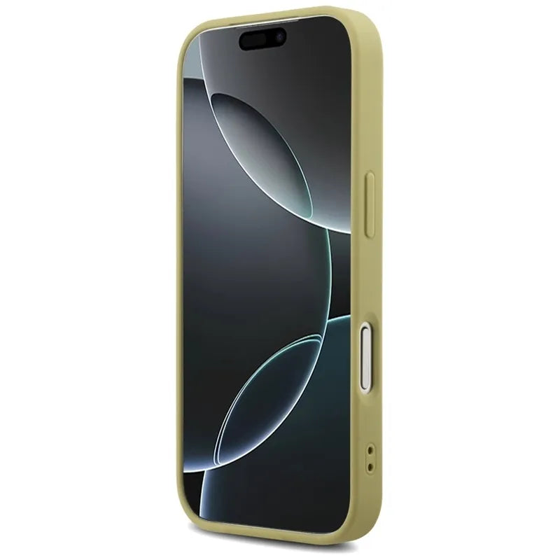 Guess Fixed Glitter Big 4G - Dėklas iPhone 17 Pro (auksinis)