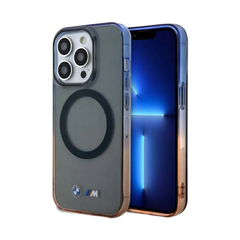 BMW Gradient Bumper MagSafe – dėklas iPhone 15 Pro Max (pilkas)