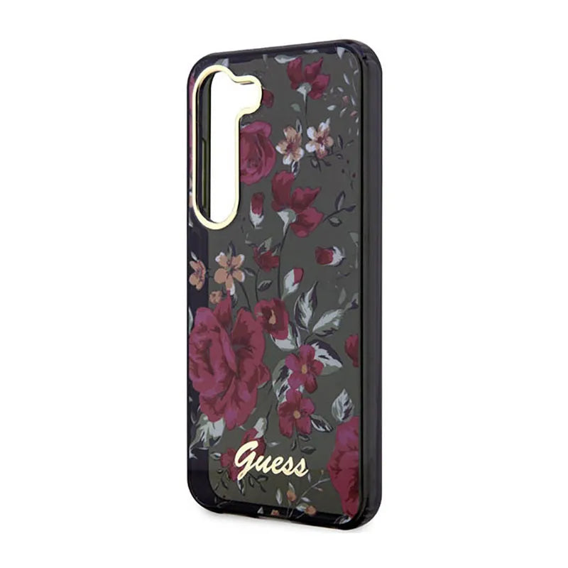 „Guess Flower Collection“ – dėklas „Samsung Galaxy S23+“ (chaki spalvos)