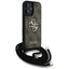 „Guess 4G Big Logo Cord Strap Crossbody“ – dėklas „iPhone 16 Plus“ (rudos spalvos)