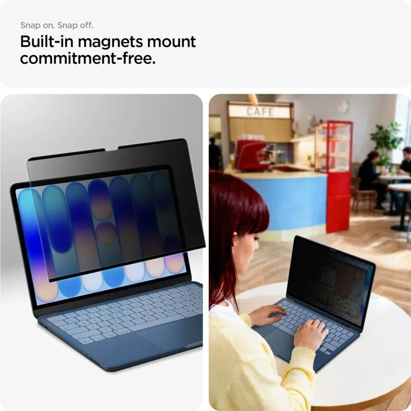 Spigen SafeView - Privatumo plėvelė skirta MacBook Neo