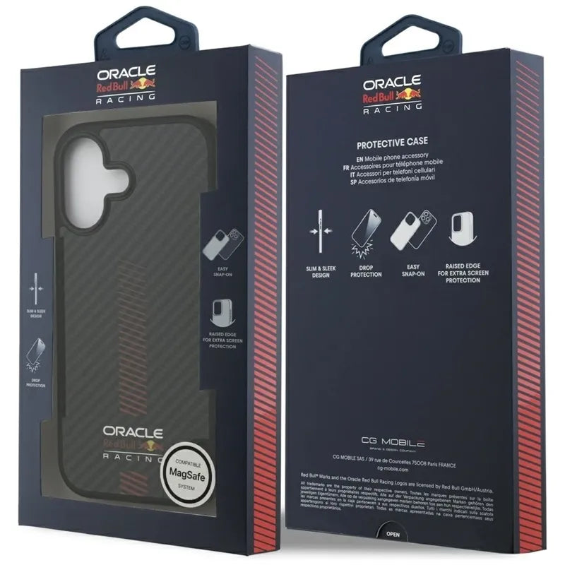 Red Bull Kevlar Powerbar MagSafe – iPhone 17 dėklas (juodas)
