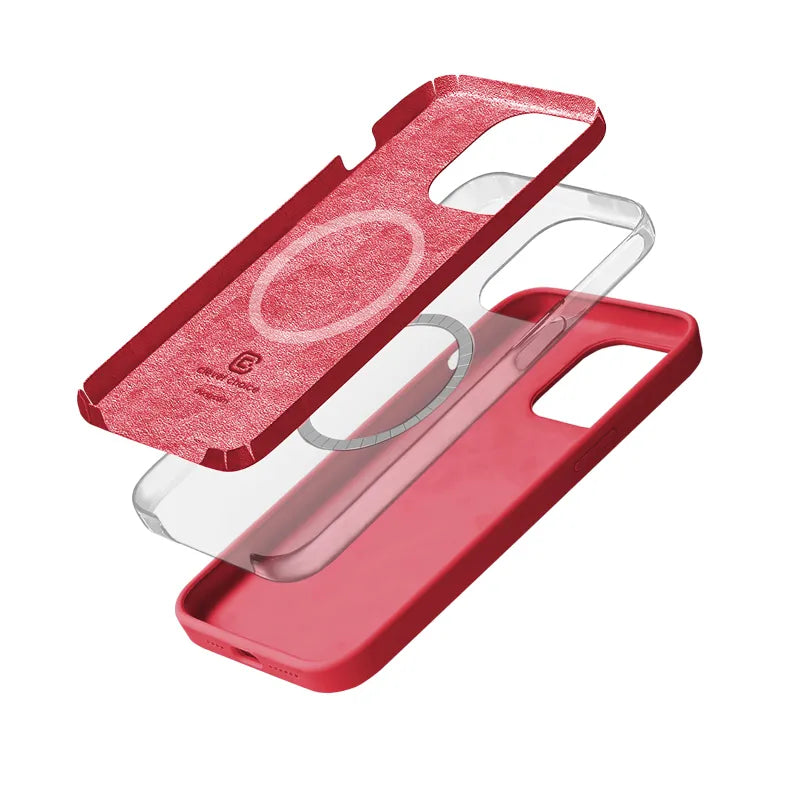 Crong Color Cover Magnetic – dėklas iPhone 15 Pro Max su MagSafe (rožinis)