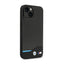 BMW Leather Carbon Blue Line – Dėklas, skirtas iPhone 14 (juodas)