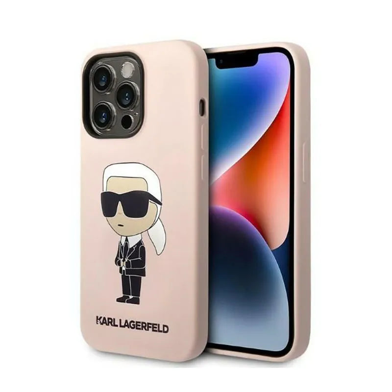 Karl Lagerfeld Silicone NFT Ikonik – dėklas iPhone 14 Pro (rožinis)