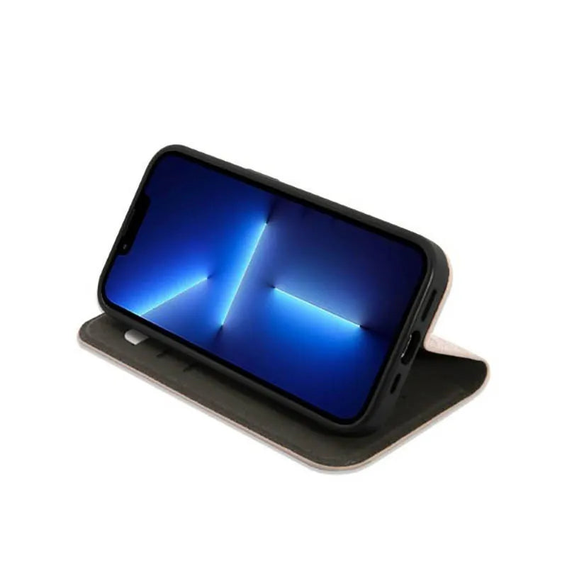 Guess 4G Metal Camera Outline Booktype dėklas – dėklas skirtas iPhone 14 Pro Max (rožinis)