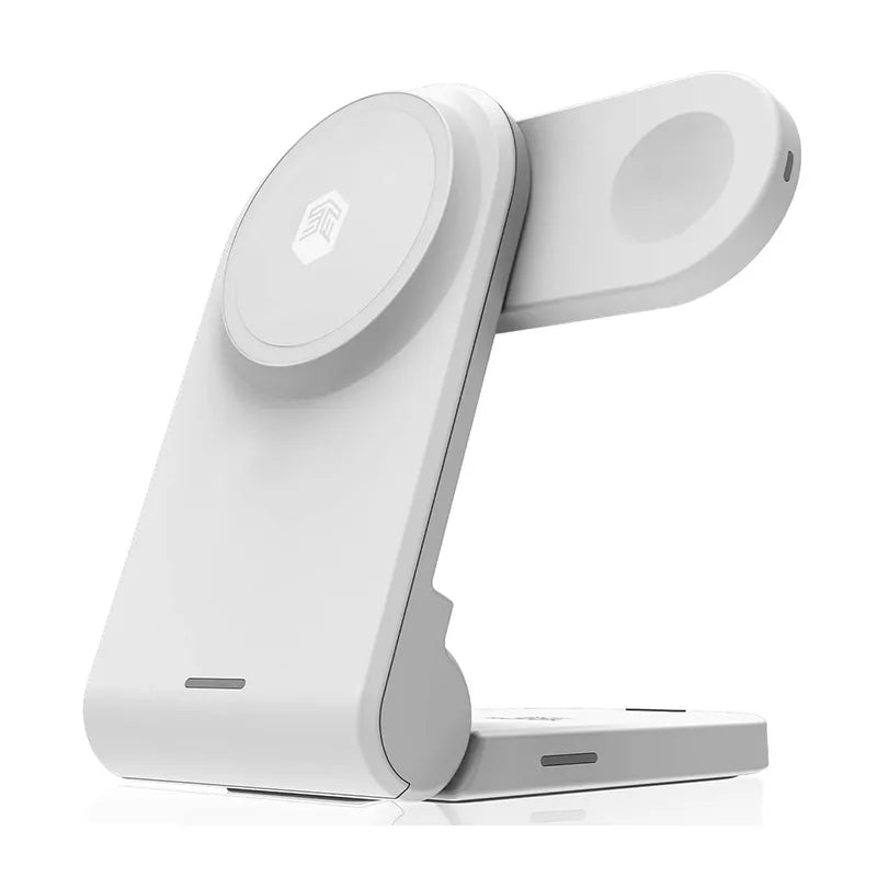 STM ChargeTree MAG – „3-viename“ mobilusis belaidis įkroviklis su „MagSafe“ (baltas)