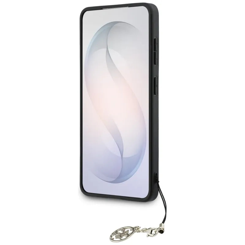 Guess 4G Classic Logo Charm MagSafe – dėklas Samsung Galaxy S26 (juodas)