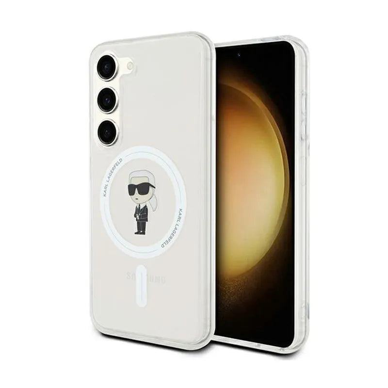 Karl Lagerfeld IML Ikonik MagSafe – dėklas Samsung Galaxy S23 (skaidrus)
