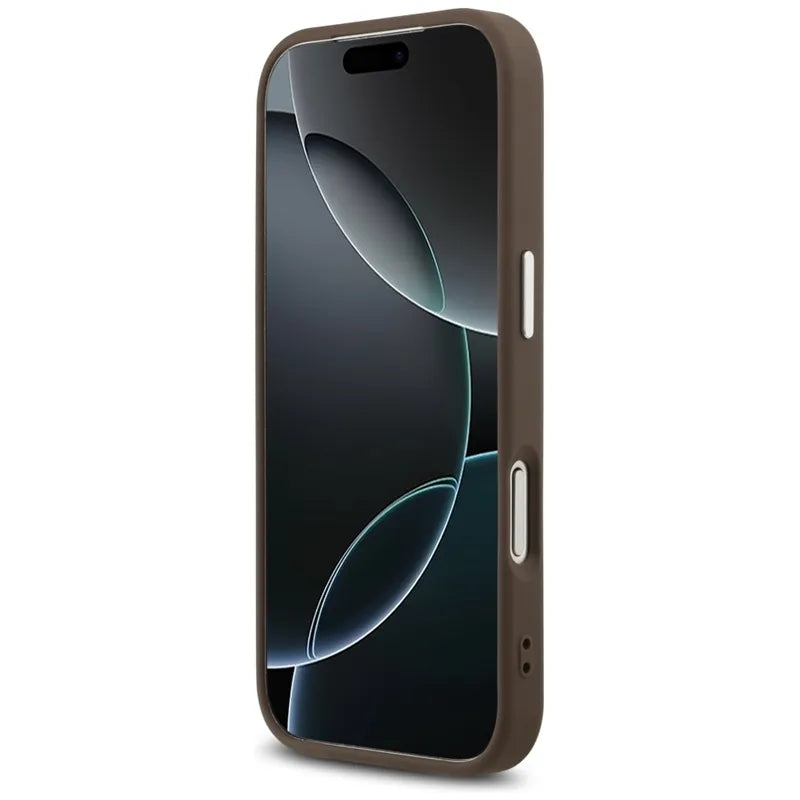 Guess 4G Big 4G Classic Logo - Dėklas iPhone 17 Pro (Ruda / Sidabrinė)