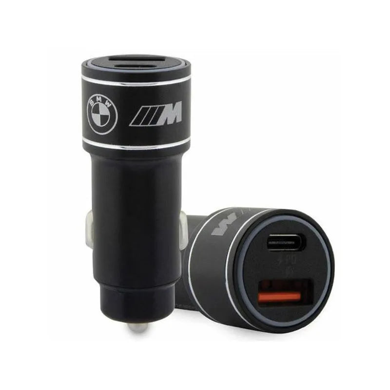 BMW M Edition - greito įkrovimo USB-C ir USB-A PD 18W + QC 3.0 18W automobilinis įkroviklis (juodas)