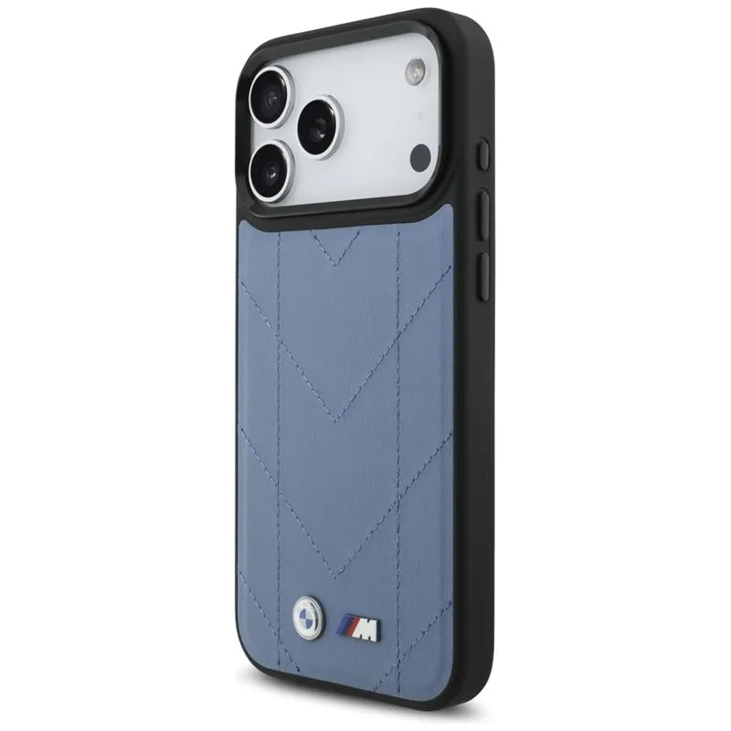 BMW M Quilted Logo MagSafe – iPhone 17 Pro Max dėklas (mėlynas)