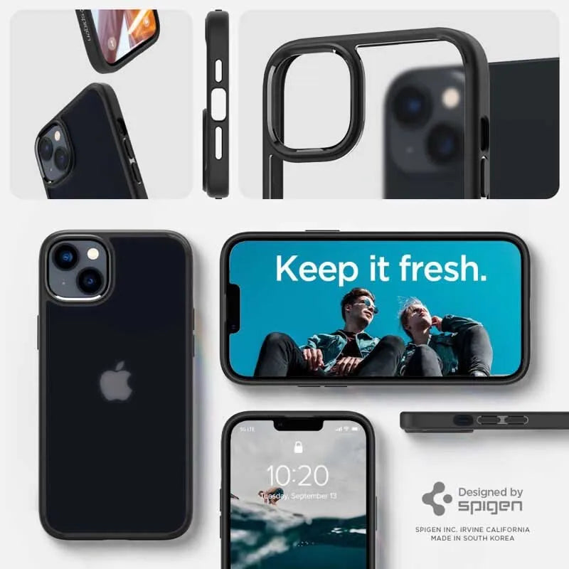 Spigen Ultra Hybrid Matte - dėklas, skirtas iPhone 15 Plus / iPhone 14 Plus (Matte Black)