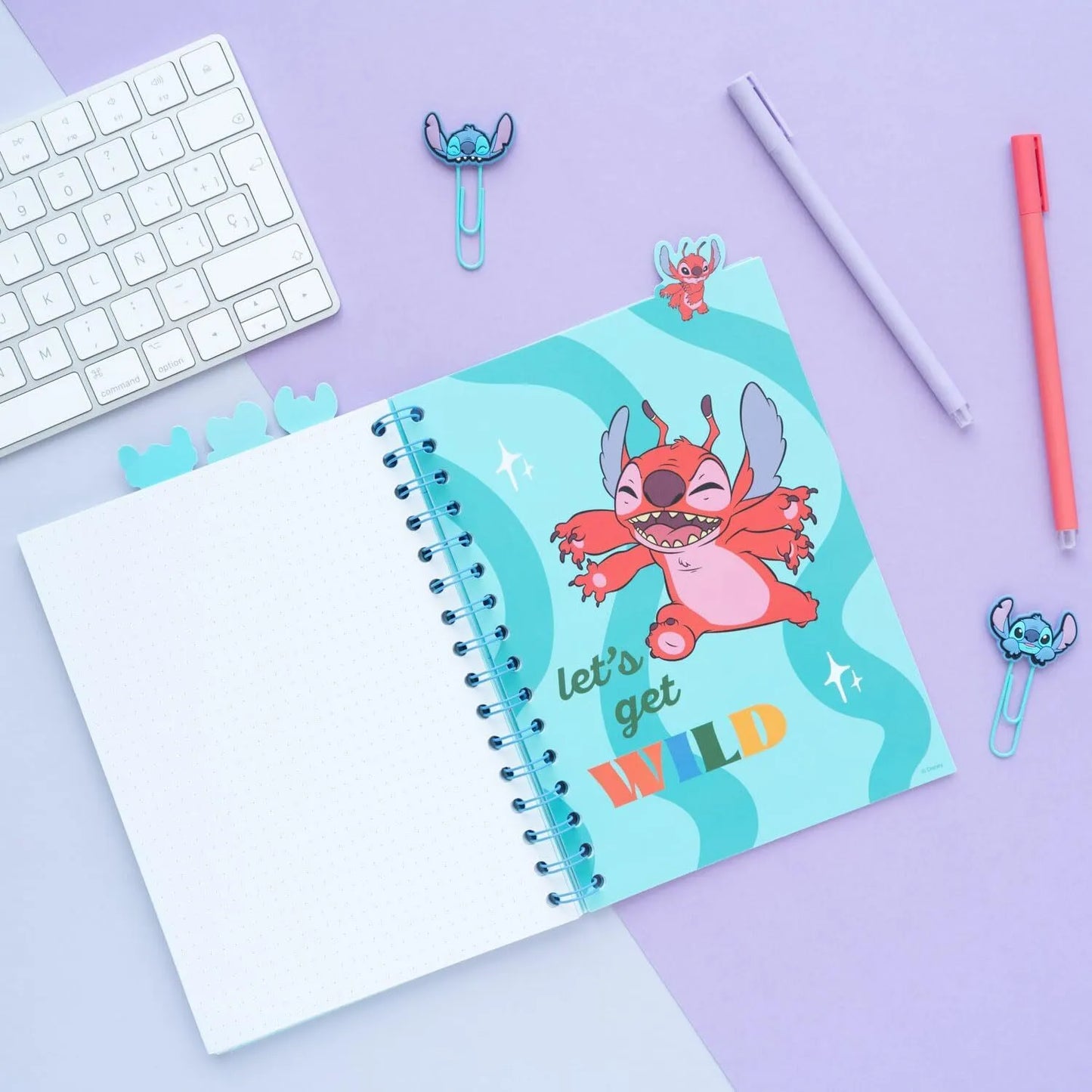 Disney Stitch – A5 užrašų knygelė / „Waves“ kolekcijos užrašų knygelė