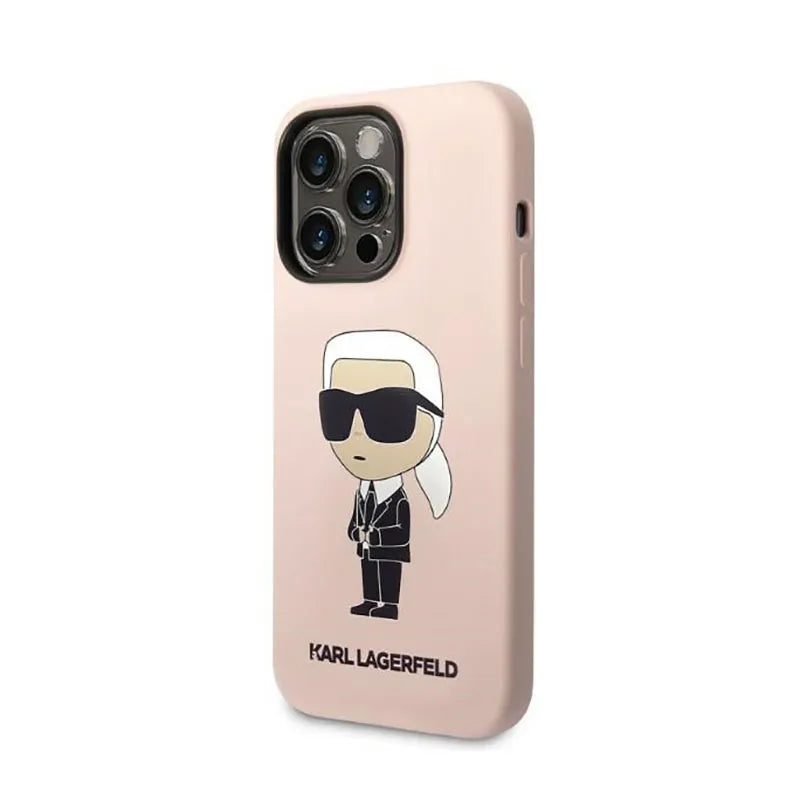 Karl Lagerfeld Silicone NFT Ikonik – dėklas iPhone 14 Pro (rožinis)