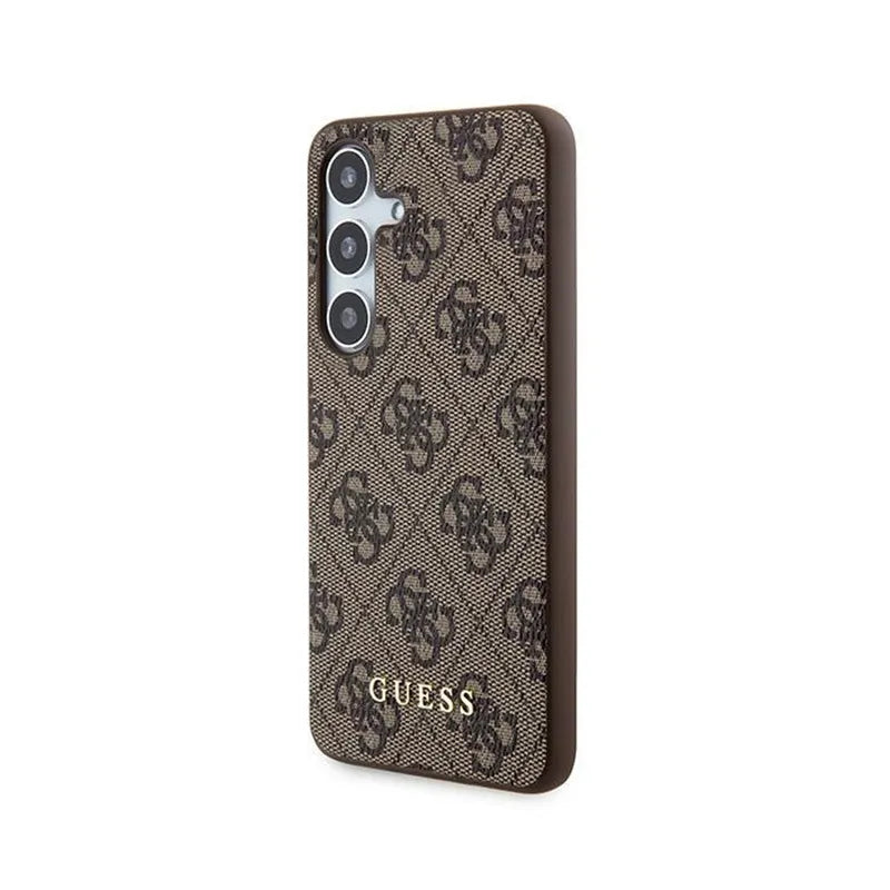 Guess 4G Metal Gold Logo – dėklas Samsung Galaxy S24 (rudas)