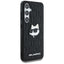Karl Lagerfeld „Leather Monogram Pin Logo Choupette Head“ dėklas, skirtas Samsung Galaxy S25+ (juodas)