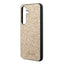 Guess Glitter Flakes Metal Logo dėklas – dėklas Samsung Galaxy S24 (auksinis)