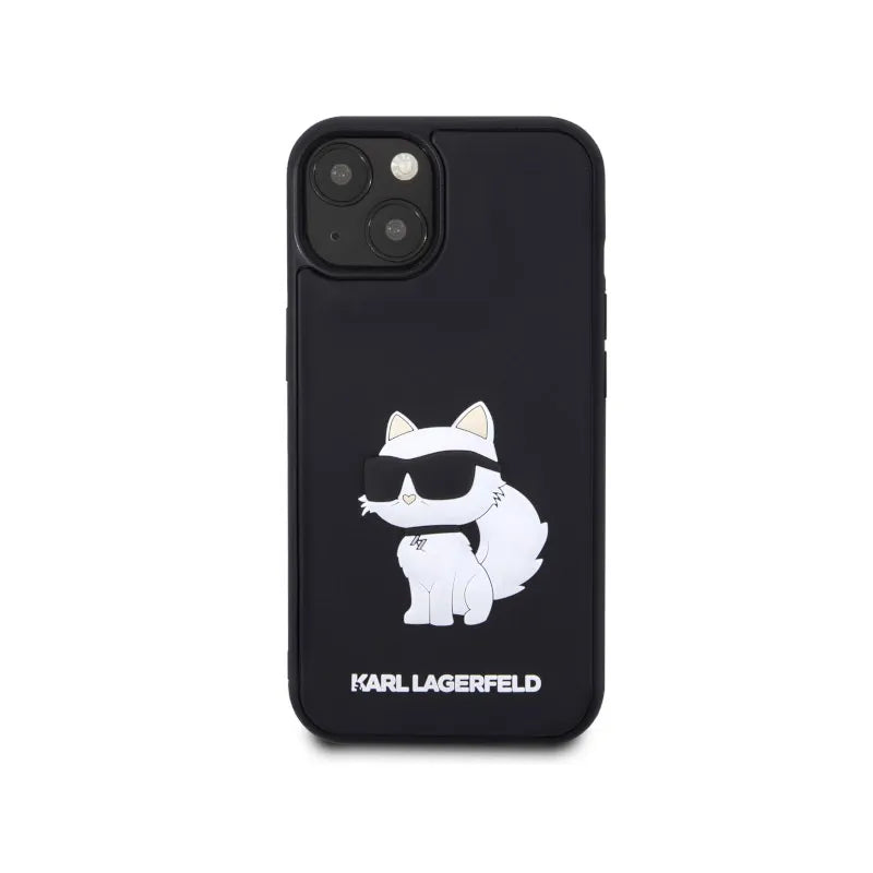 Karl Lagerfeld 3D Rubber NFT Choupette - Dėklas, skirtas iPhone 14 Plus (juodas)
