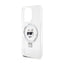 Karl Lagerfeld Ring Stand Choupette Head MagSafe – dėklas iPhone 15 Pro Max (baltas)