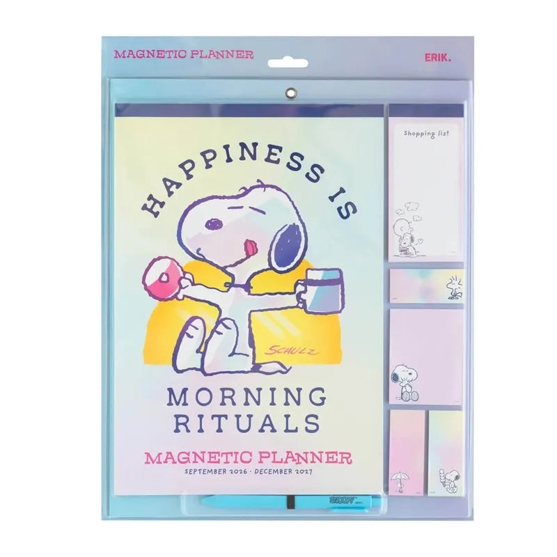 Snoopy – Magnetinis kalendorius / Mėnesio planuoklis 2026/2027 (30 x 34 cm)