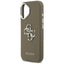 Guess Grained Big 4G Classic Logo – Dėklas iPhone 17 (ruda)