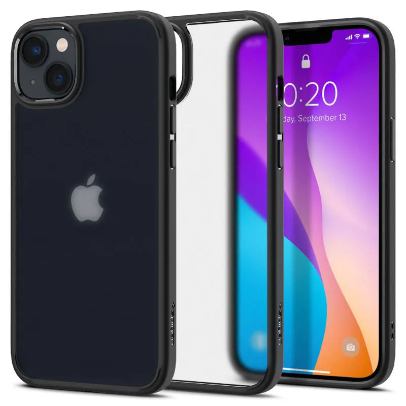 Spigen Ultra Hybrid Matte - dėklas, skirtas iPhone 15 Plus / iPhone 14 Plus (Matte Black)