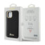 Guess Silicone Script Metal Logo & Frame dėklas – iPhone 15 (juodas)