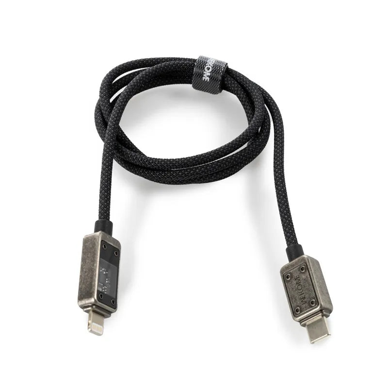 WEKOME WDC-08 Vanguard Series – USB-C į Lightning greitojo įkrovimo PD 20W 1m jungiamasis laidas (tamsiai pilkas)