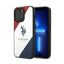 US Polo Assn Tricolor Embossed - Dėklas iPhone 14 Pro (Baltas)