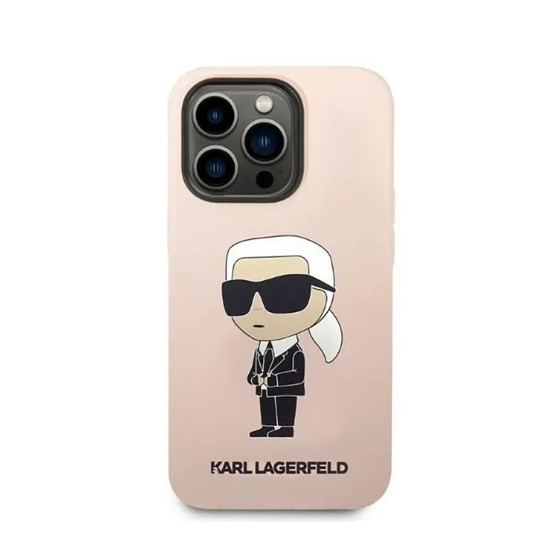 Karl Lagerfeld Silicone NFT Ikonik – dėklas iPhone 14 Pro (rožinis)