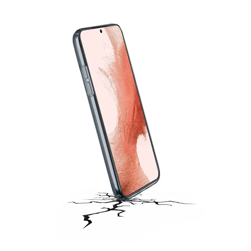 Cellularline Clear Strong – Samsung Galaxy S23+ dėklas su antibakterine apsauga (skaidrus)
