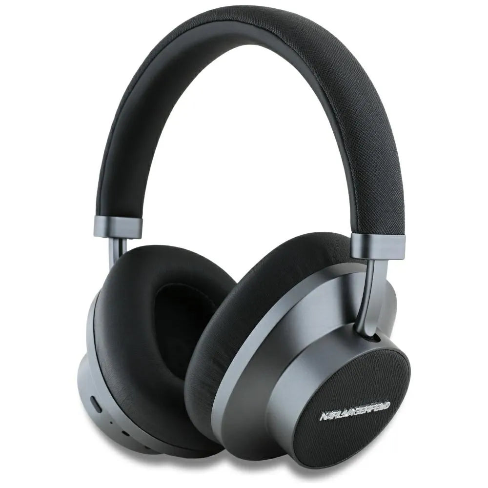 Karl Lagerfeld Saffiano Elongated – belaidės Bluetooth ANC + ENC ausinės (juodos)