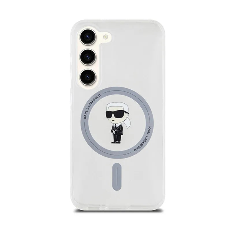 Karl Lagerfeld IML Ikonik MagSafe – dėklas Samsung Galaxy S23 (skaidrus)