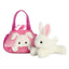 Fancy Pals – PeekaBoo zuikučio pliušinis žaislas rožinėje rankinėje, 20 cm, ekologiškas