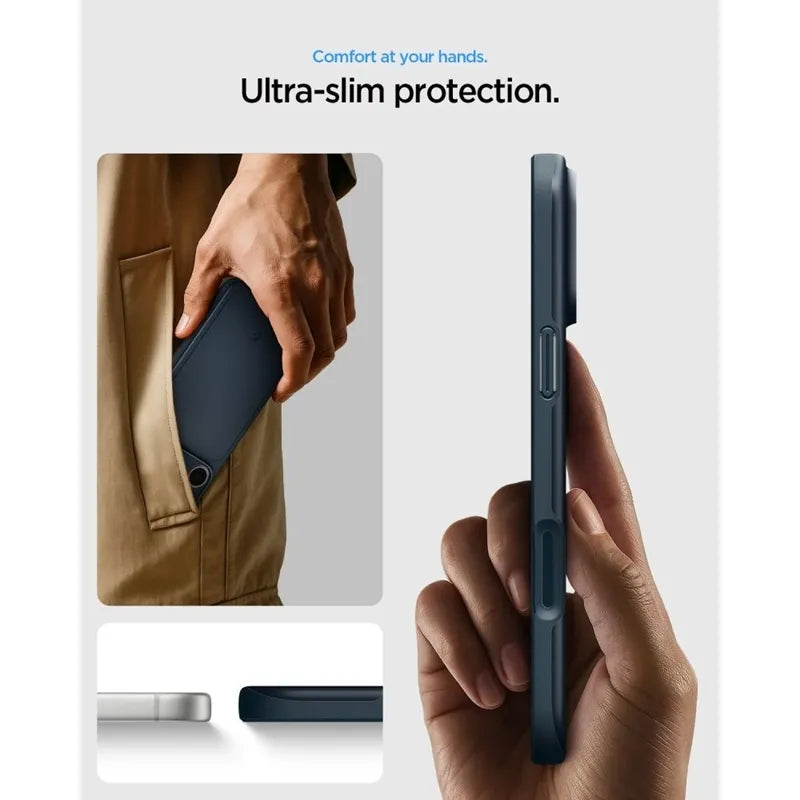 Spigen Thin Fit Mag MagSafe – dėklas, skirtas iPhone 18 Pro Max / 17 Pro Max (Metal Slate)