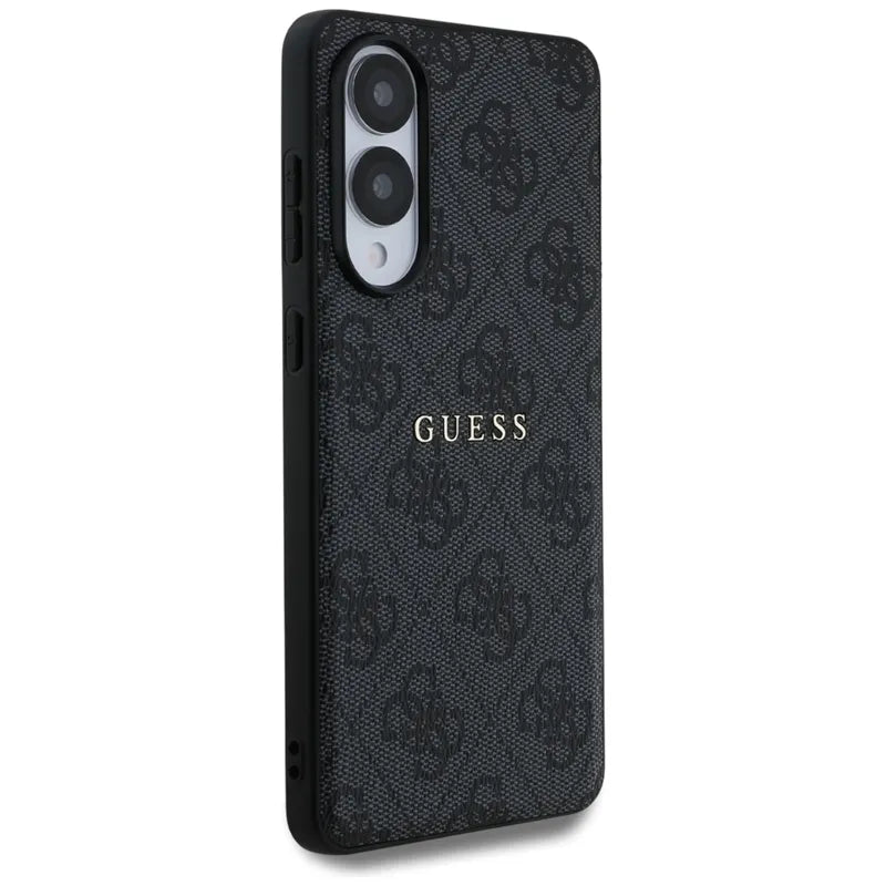 Guess 4G Ring Classic Logo MagSafe – Dėklas Samsung Galaxy S25 Edge (juodas)