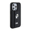 Karl Lagerfeld Gripstand Saffiano Karl & Choupette Pins dėklas, skirtas iPhone 15 Pro (juodas)