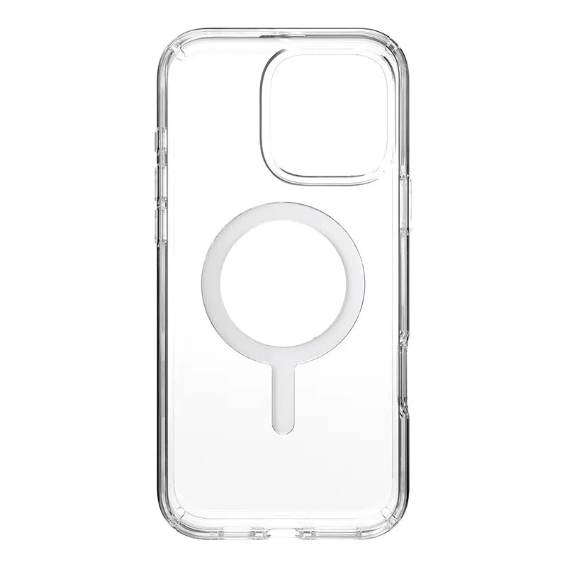 Speck Presidio Perfect-Clear MagSafe - iPhone 16 Pro Max dėklas (Skaidrus / Chromuota apdaila / Serene Silver)