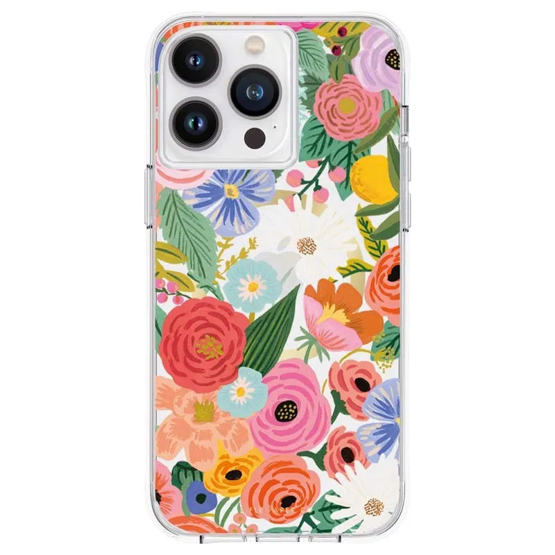 Rifle Paper Clear MagSafe – dėklas iPhone 14 Pro Max (Garden Party Blush)