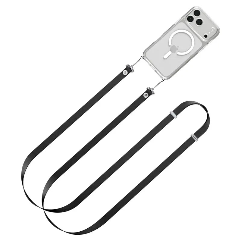 Spigen DA30L Lanyard Strap Crossbody – Universalus telefono dirželis (juodas)