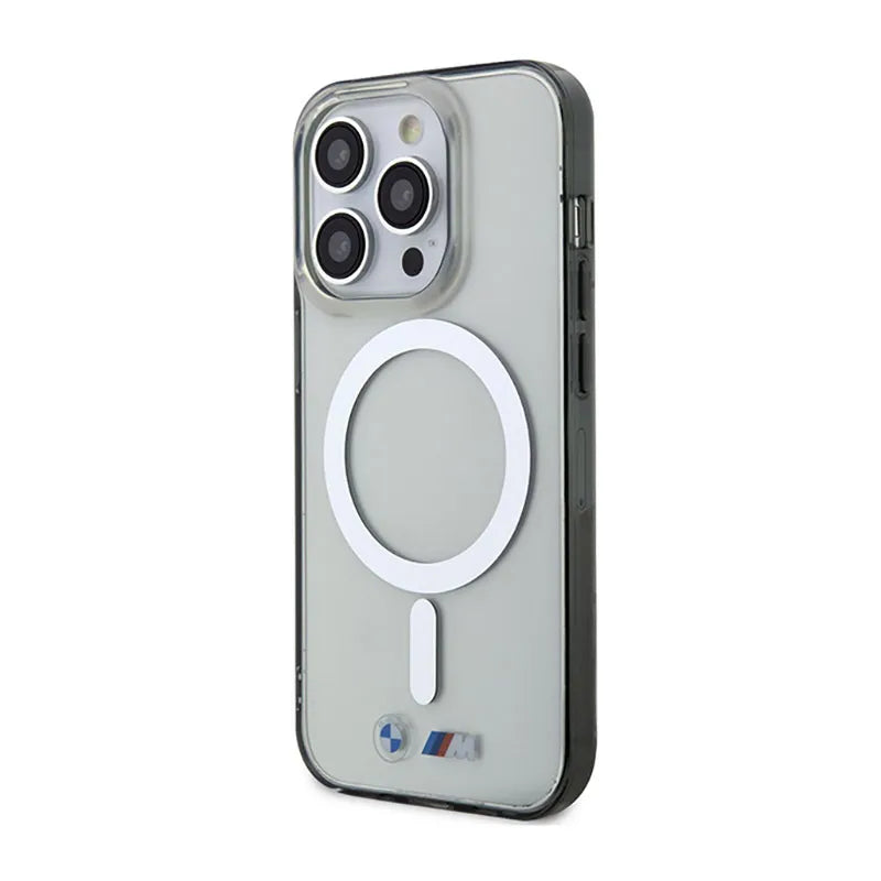 BMW Silver Ring MagSafe - dėklas iPhone 14 Pro Max (skaidrus)