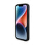 BMW Leather Carbon Blue Line – dėklas iPhone 15 Plus (juodas)