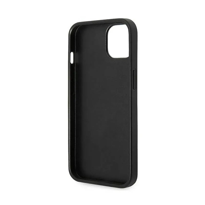 Karl Lagerfeld Glitter Plaque Logo – dėklas iPhone 14 Plus (sidabrinis)