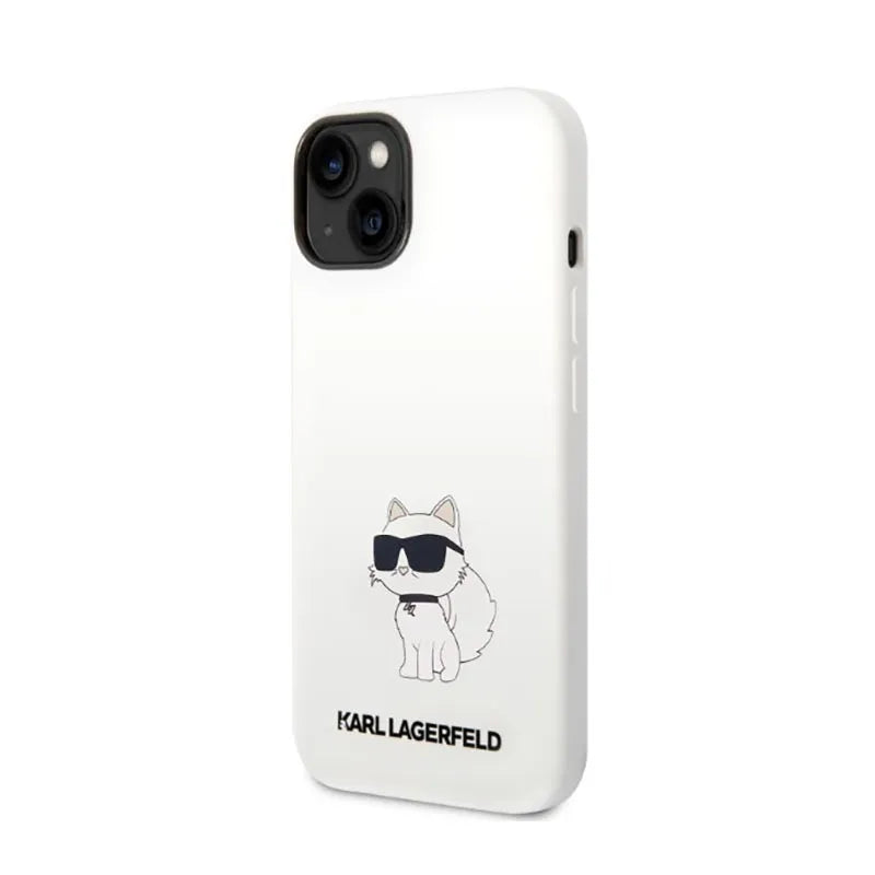 Karl Lagerfeld Silicone NFT Choupette – dėklas iPhone 14 Plus (baltas)